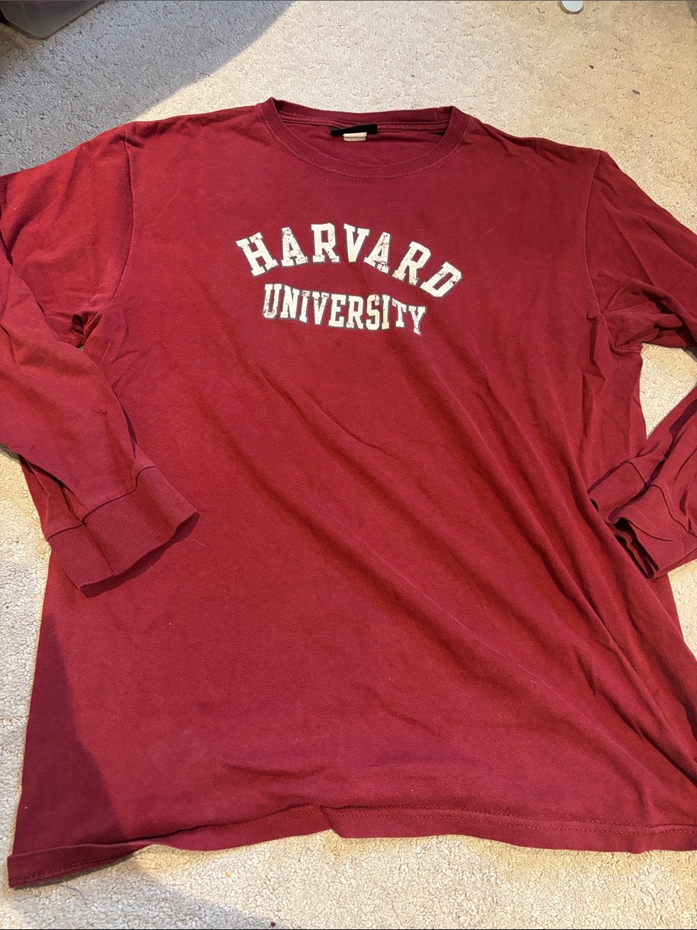 Harvard Long Sleeve Crewneck Shirt - Red